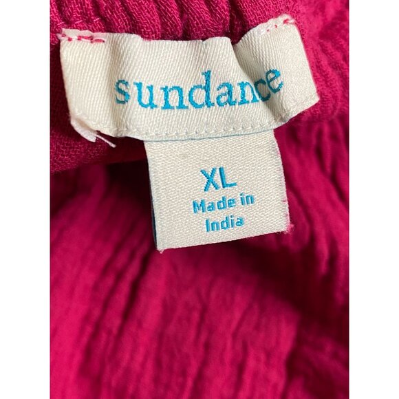 Sundance Sleeveless Gauzy Cotton Tank Top Women size XL Fuchsia Pink Vacation - Picture 3 of 13